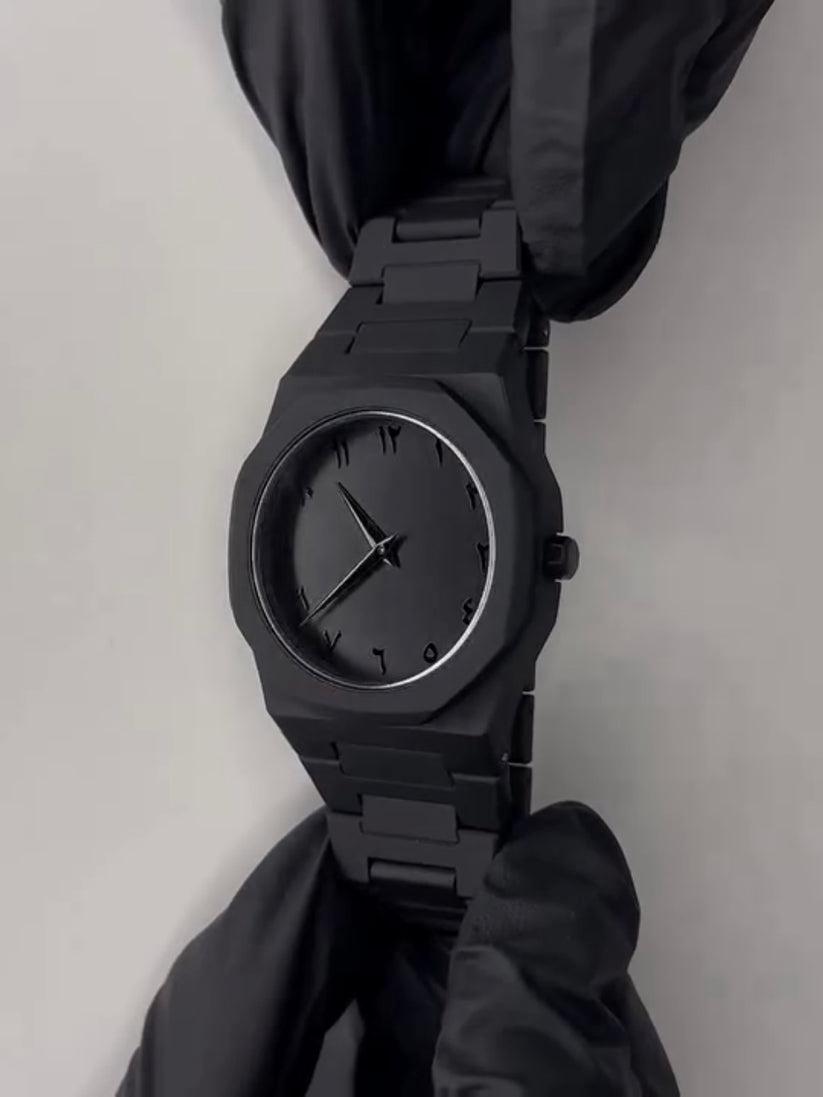 Marketplace Gulf™Black Arabic Aura Watch
